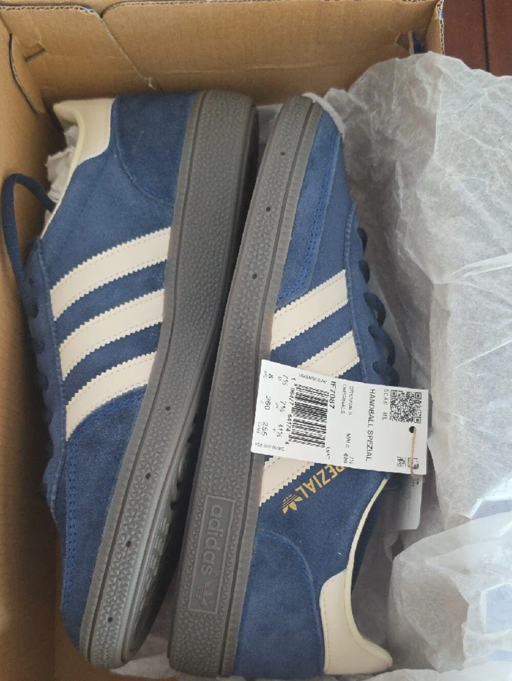 adidas Bright Blue Handball Spezial Shoe Box. Size US (W 9.5) (M8)